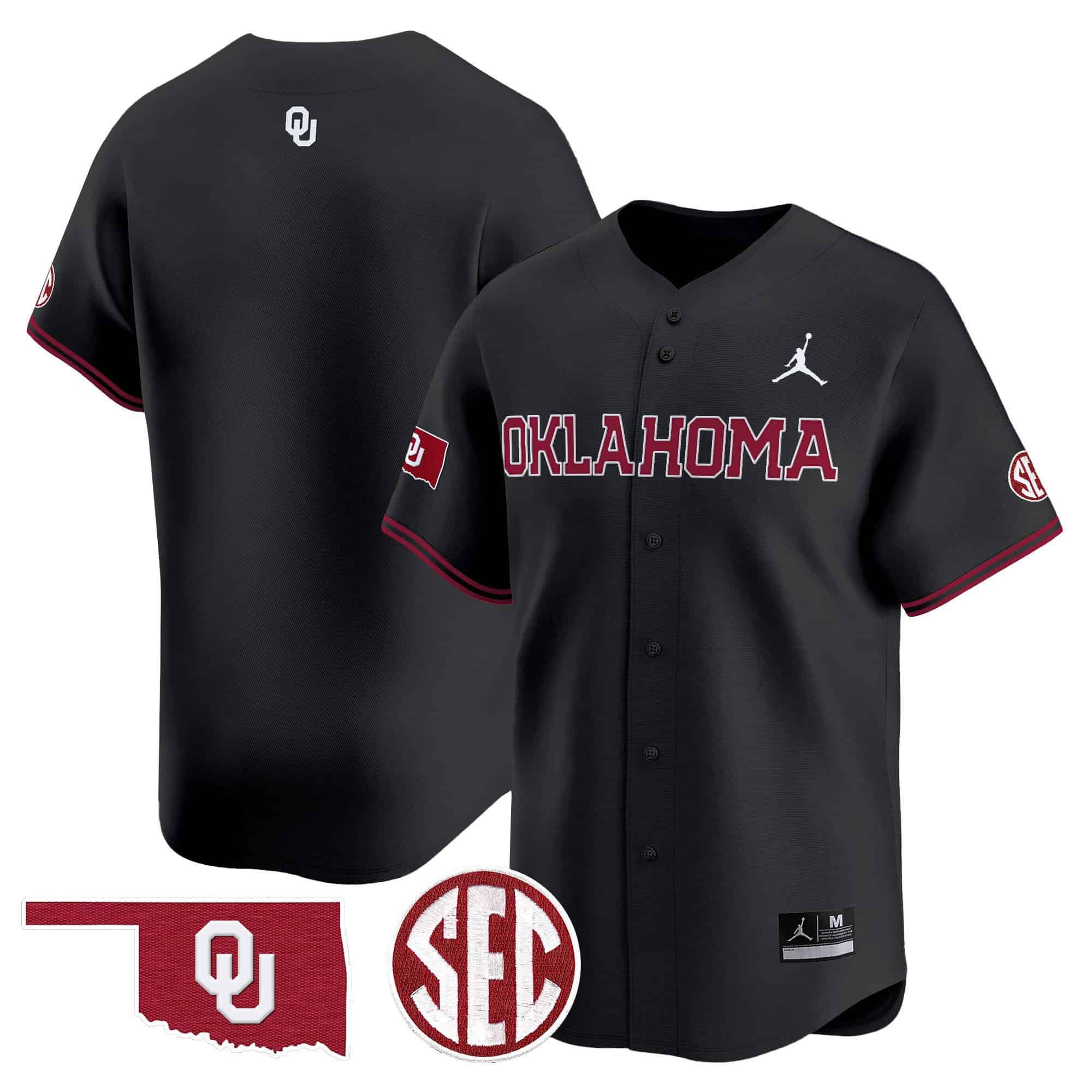 Men Oklahoma Sooners Blank Black 2024 Vapor Premier Limited NCAA Jersey